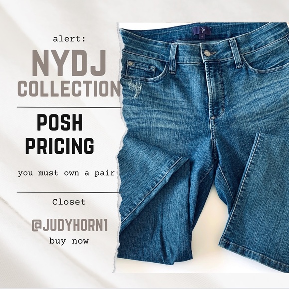 NYDJ SLIGHT DISTRESSED SKINNY |  FIT IS EVERYTHING - Picture 1 of 8